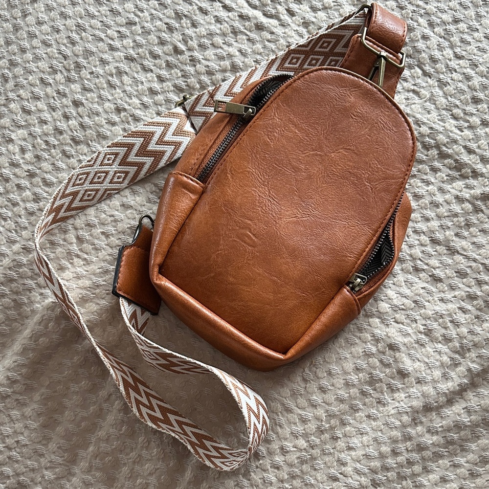 Brown Leather Crossbody Bag